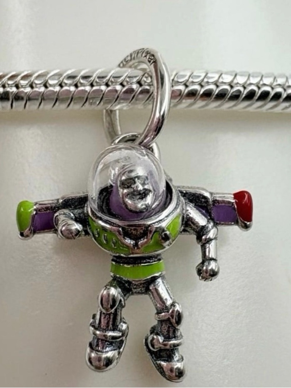 Like new Pandora Disney Pixar Toy Story Buzz Lightyear Dangle Charm Sterling Sil